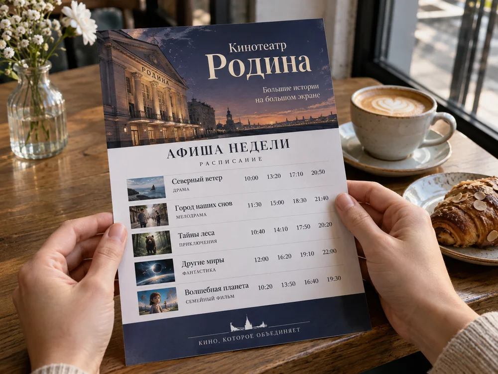 листовки в руках