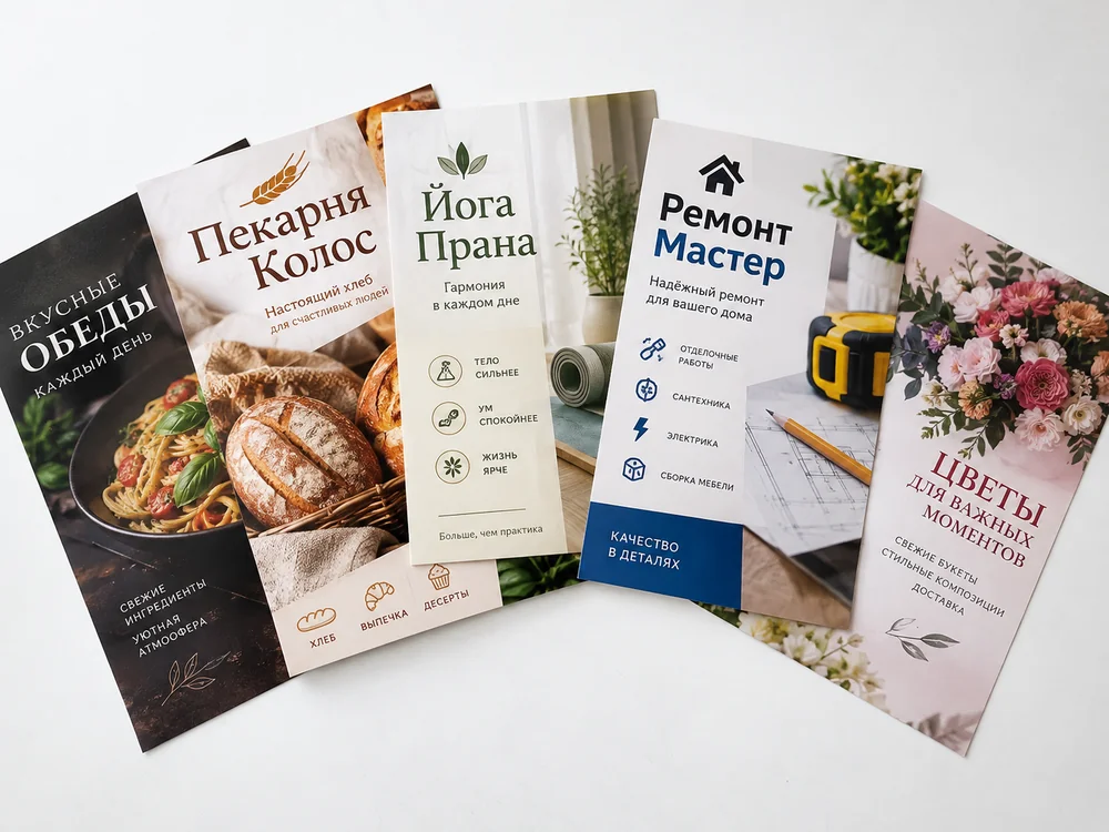 фото: веер листовок А5